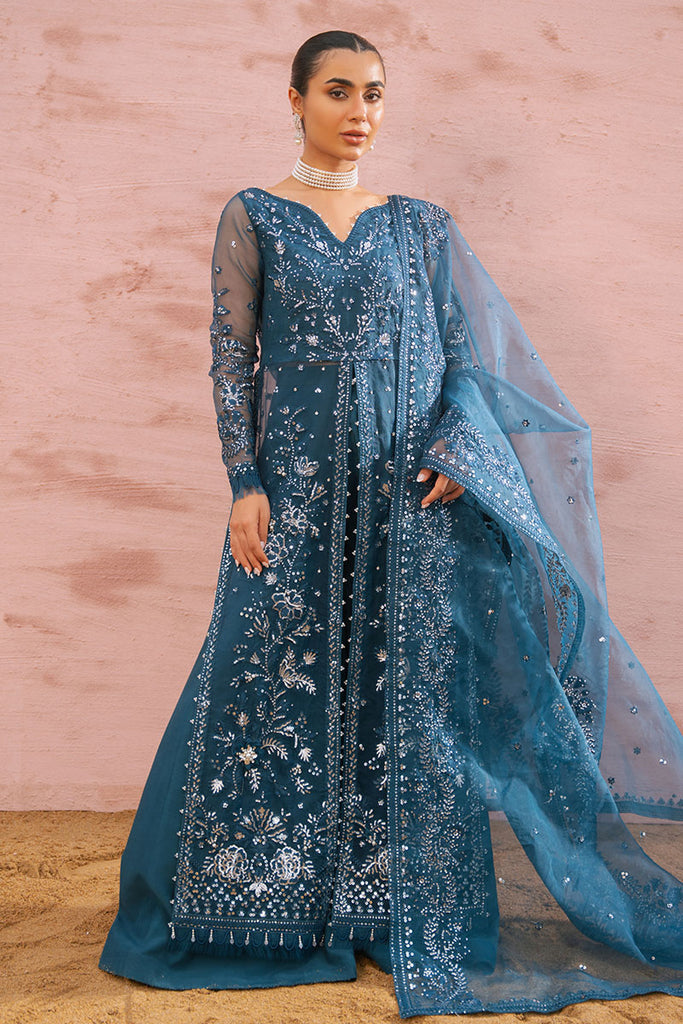 Cross Stitch | Wedding Collection 25 | AZURE TRANQUIL -  Cross Stitch Ladies Clothes - Original Designer Dress - House of Maryam