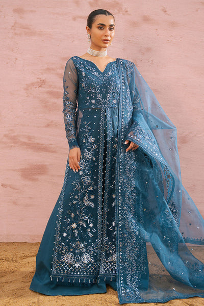 Cross Stitch | Wedding Collection 25 | AZURE TRANQUIL -  Cross Stitch Ladies Clothes - Original Designer Dress - House of Maryam