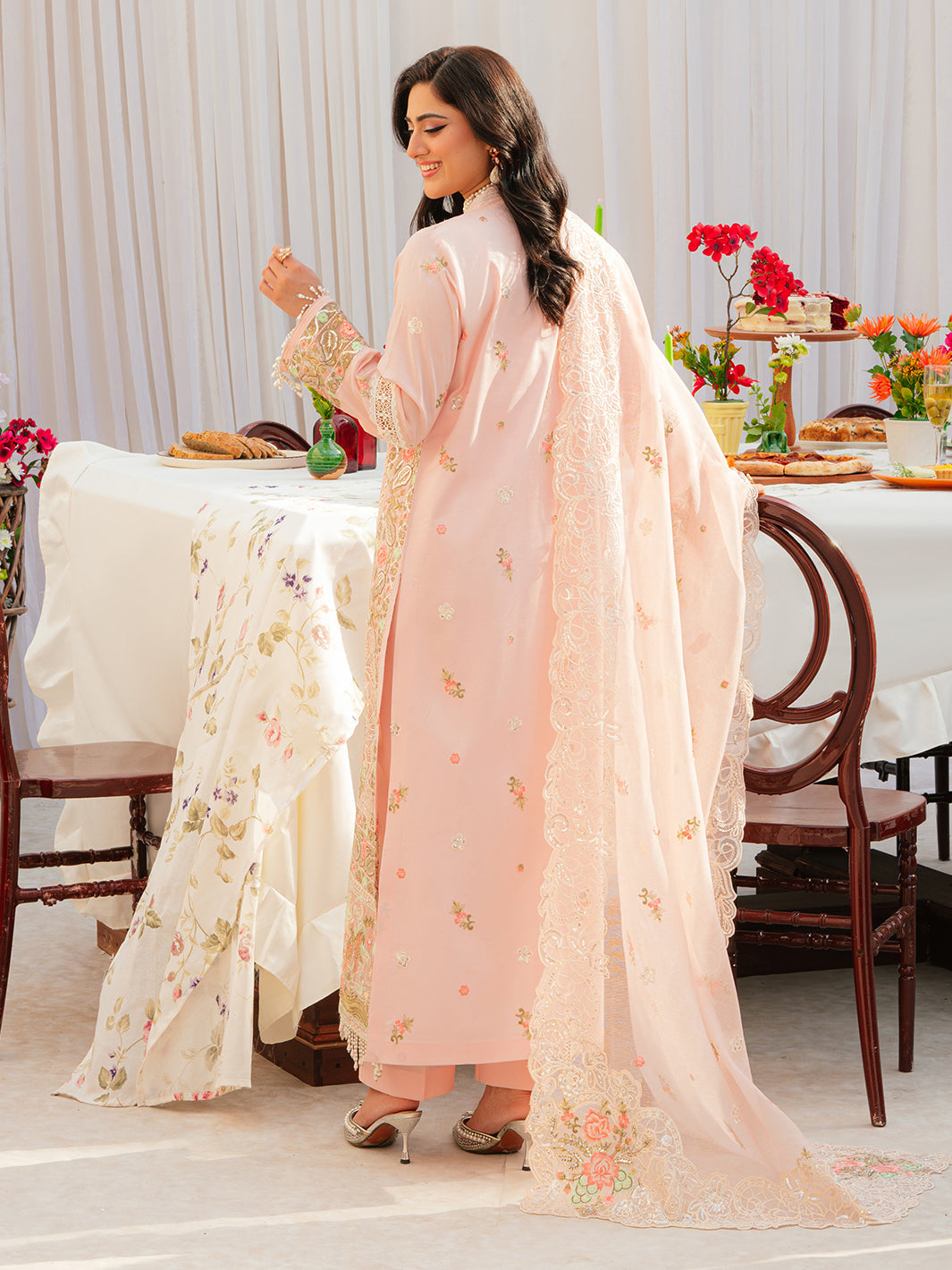 Mahnur | Allenura Luxury Lawn 24 | AZURE -  Mahnur Luxury - Original Designer Dress - House of Maryam
