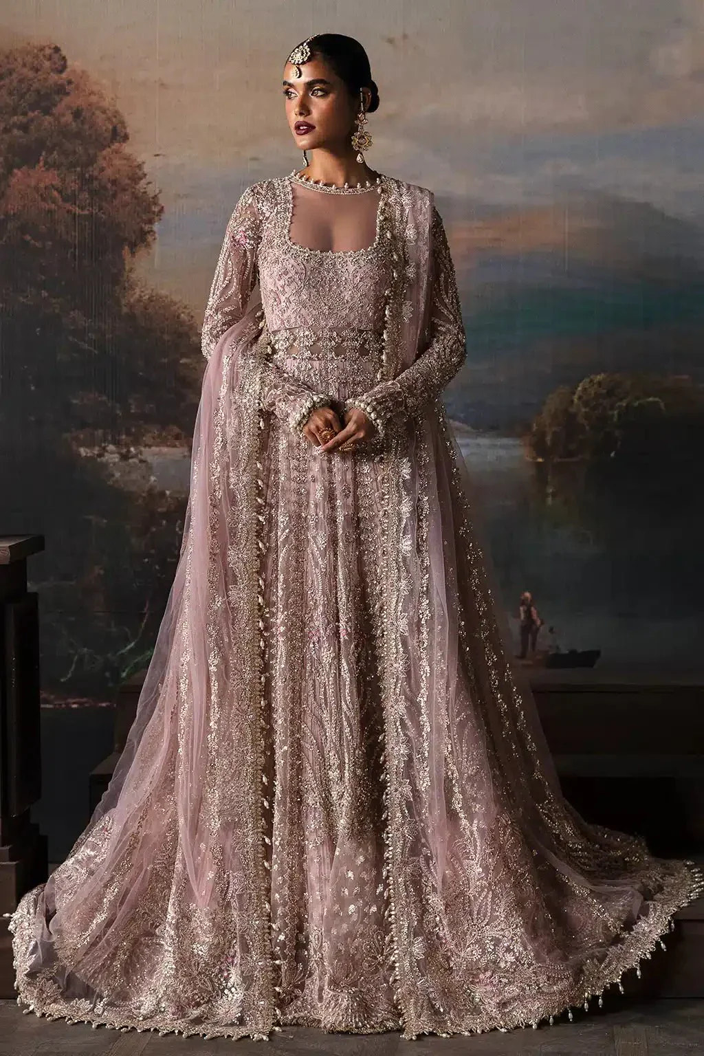 Afrozeh Isabella net bridal maxi and sharara