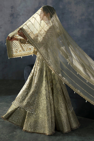 Afrozeh Orazio green organza bridal shirt and lehenga, photo 5