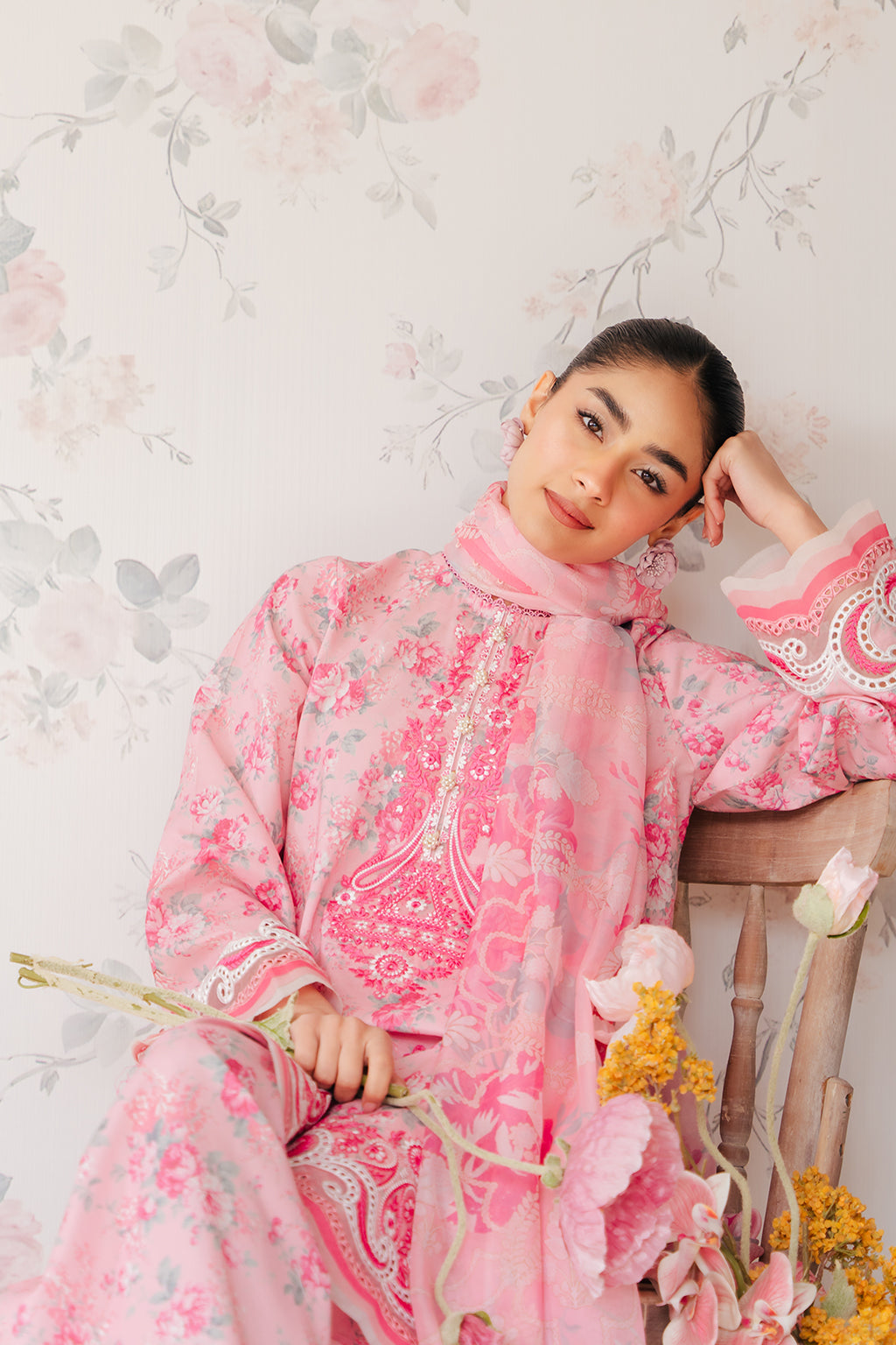 Afrozeh Begonia printed lawn suit, photo 4