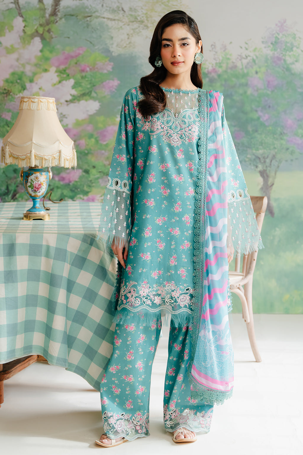 Afrozeh Erasmus printed lawn suit