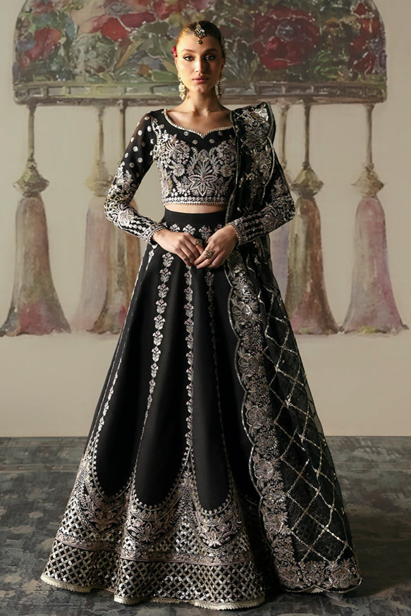 Afrozeh Husnara raw silk formal outfit
