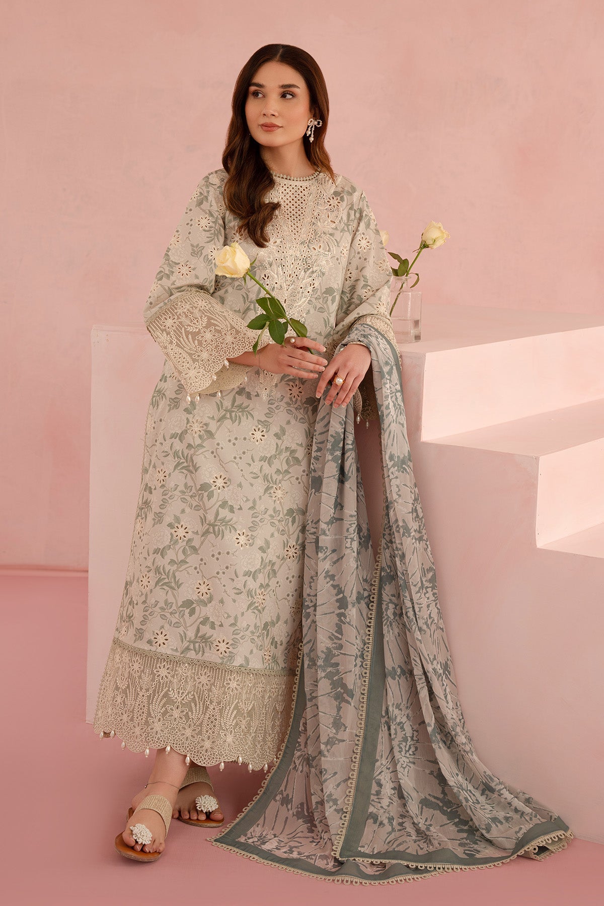 Afrozeh | Floral Charm 25 | Kylon -  Afrozeh Ladies Clothes - Original Designer Dress - House of Maryam