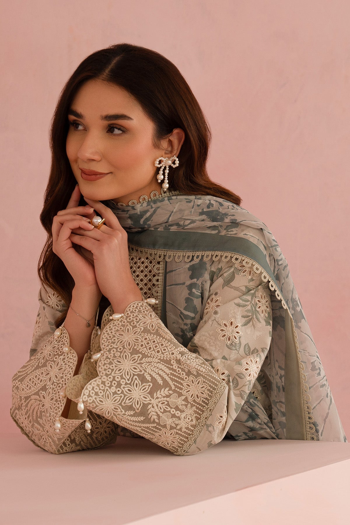 Afrozeh | Floral Charm 25 | Kylon -  Afrozeh Ladies Clothes - Original Designer Dress - House of Maryam