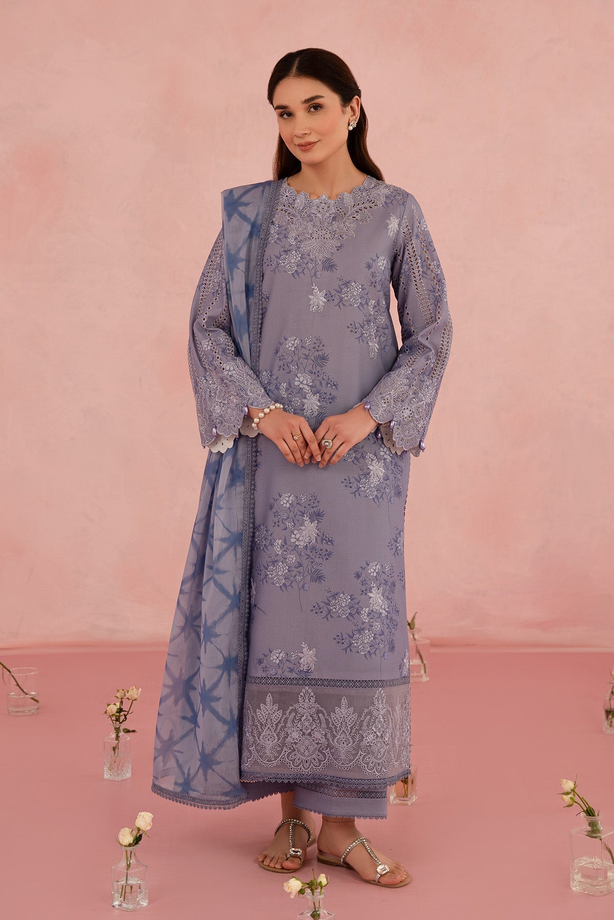 Afrozeh | Floral Charm 25 | Columbine -  Afrozeh Ladies Clothes - Original Designer Dress - House of Maryam