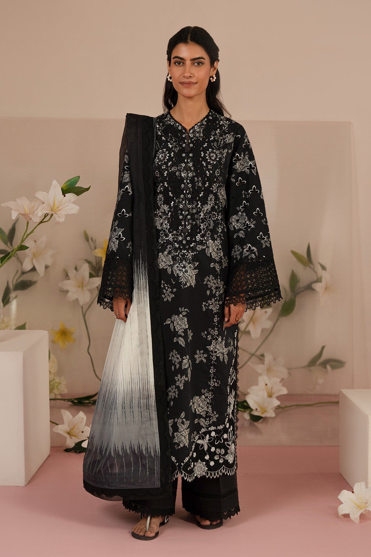 Afrozeh | Floral Charm 25 | Lupine -  Afrozeh Ladies Clothes - Original Designer Dress - House of Maryam