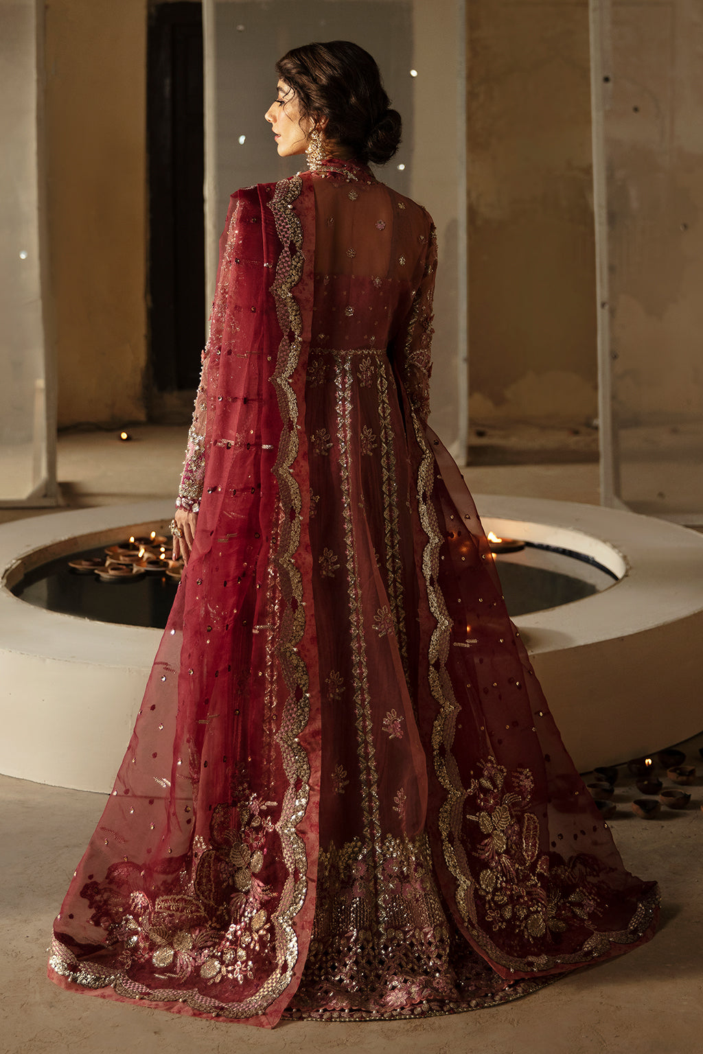 Afrozeh Mehreen organza formal pishwas, photo 2