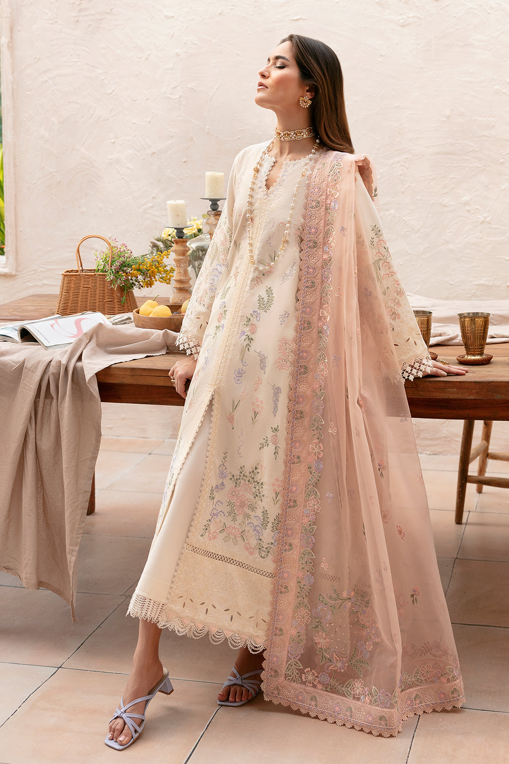 Afrozeh | Cascade Luxury Lawn 24 | Luna -  Afrozeh Luxury - Original Designer Dress - House of Maryam