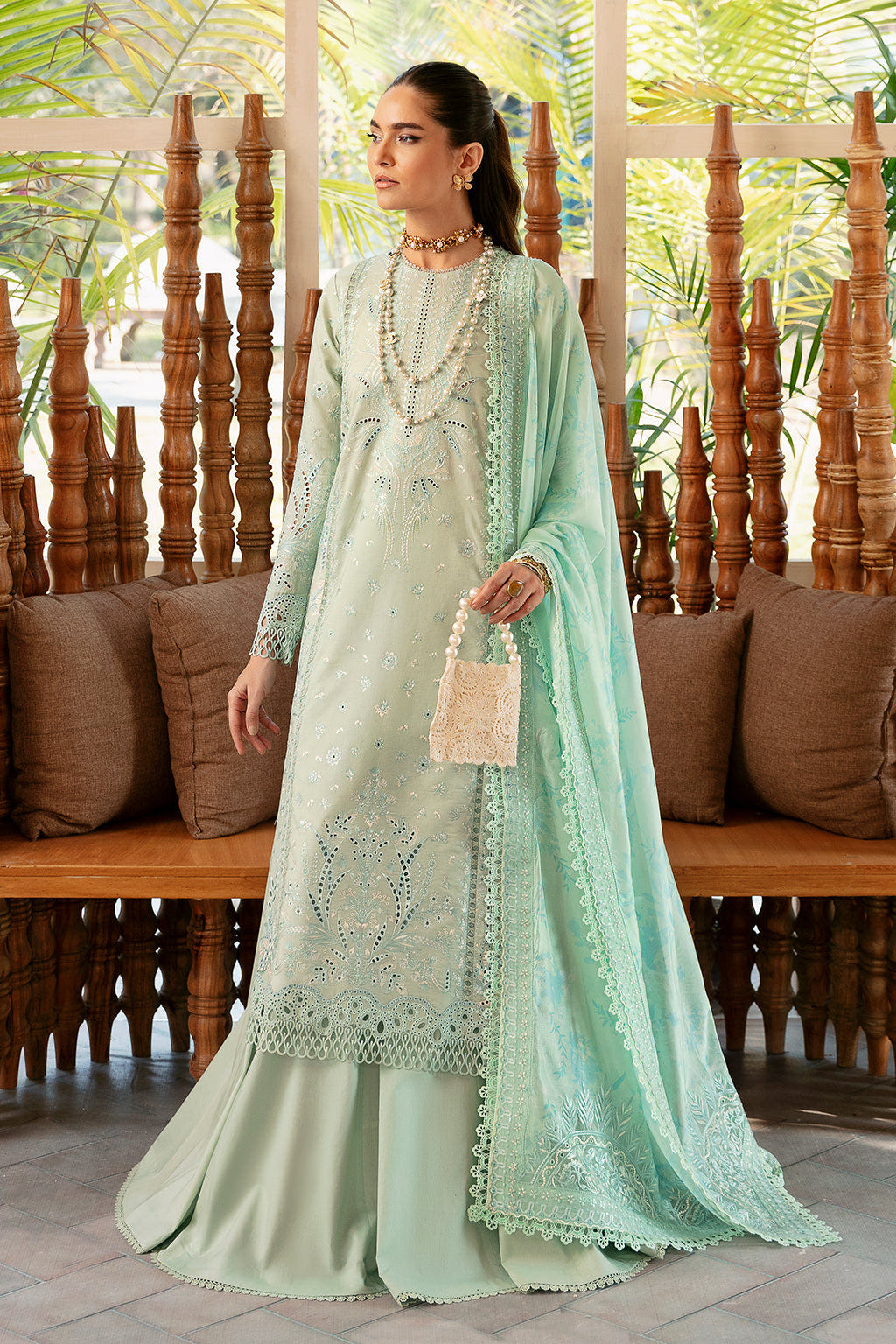 Afrozeh | Cascade Luxury Lawn 24 | Willow -  Afrozeh Luxury - Original Designer Dress - House of Maryam