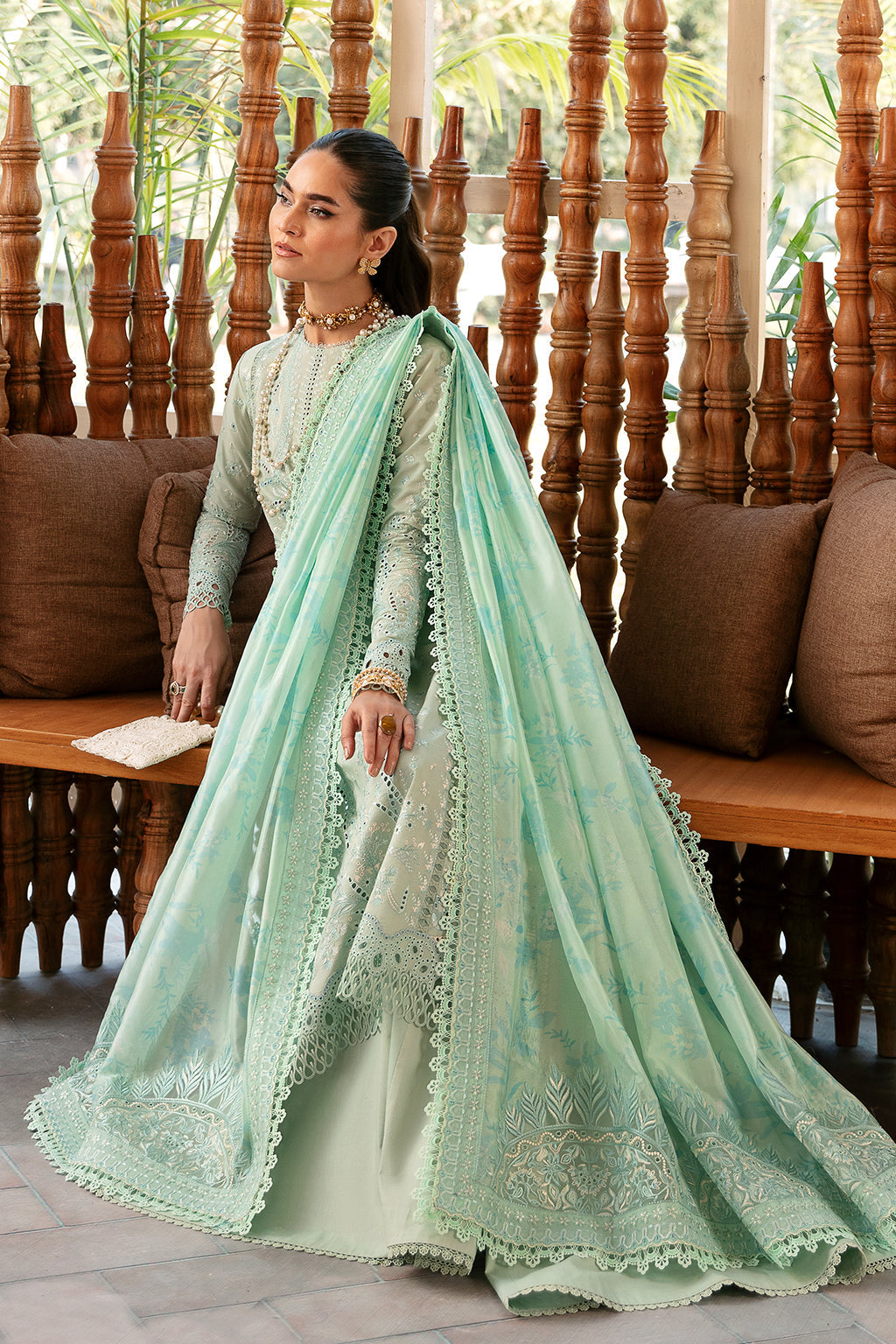 Afrozeh | Cascade Luxury Lawn 24 | Willow -  Afrozeh Luxury - Original Designer Dress - House of Maryam