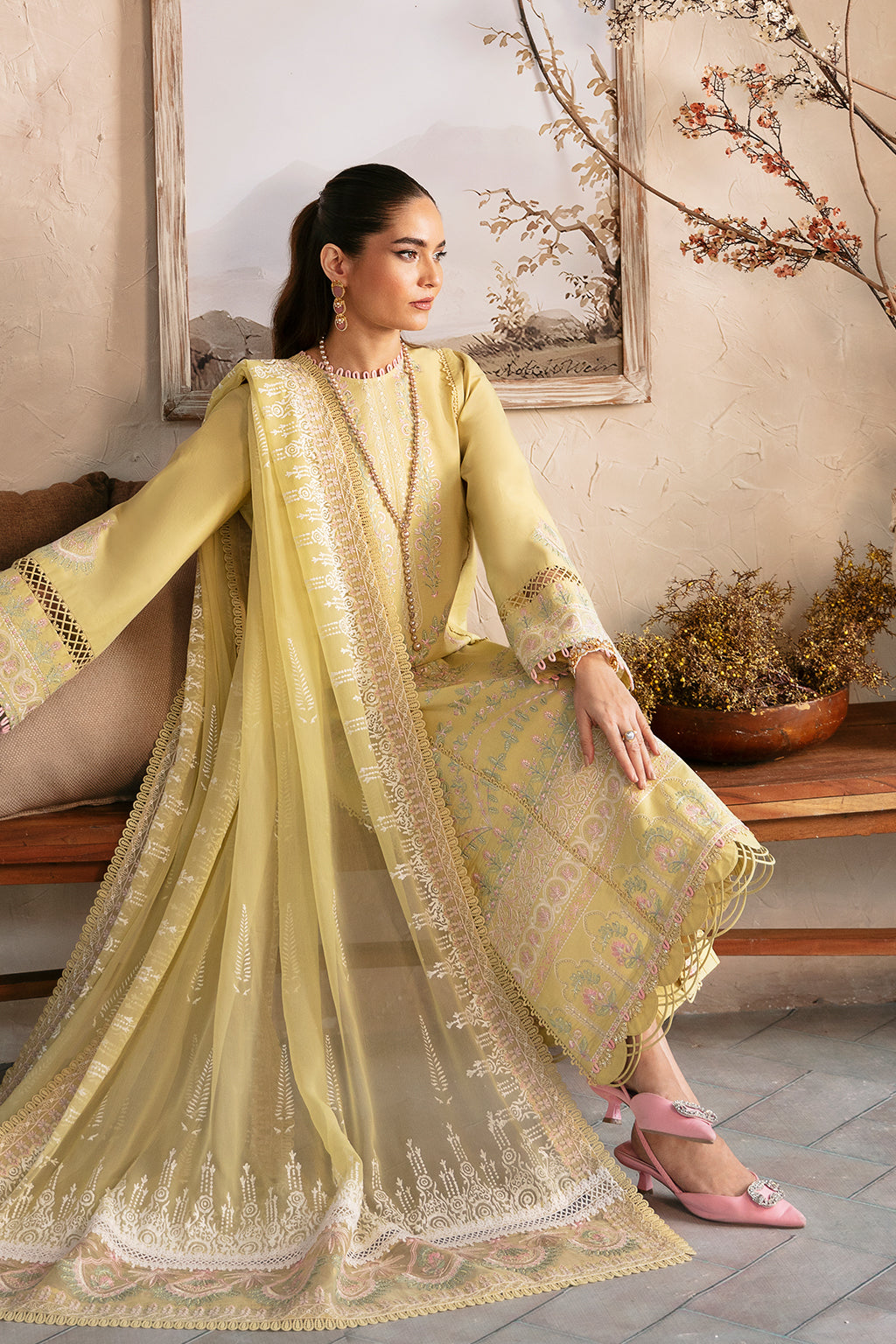 Afrozeh | Cascade Luxury Lawn 24 | Liana -  Afrozeh Luxury - Original Designer Dress - House of Maryam
