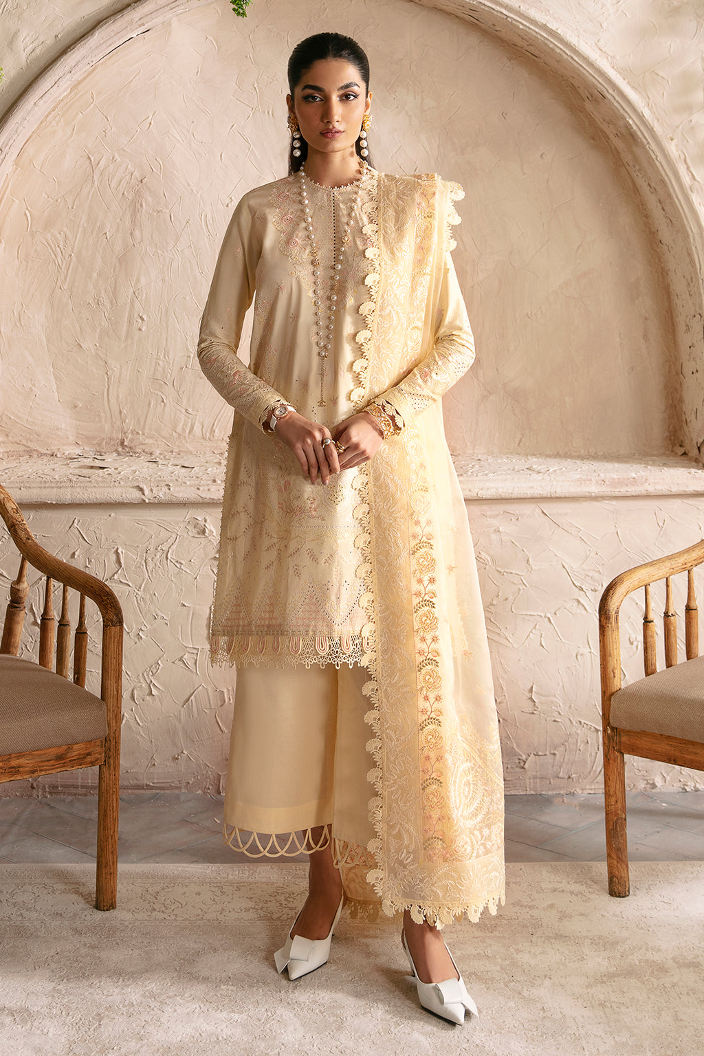 Afrozeh | Cascade Luxury Lawn 24 | Claire -  Afrozeh Luxury - Original Designer Dress - House of Maryam