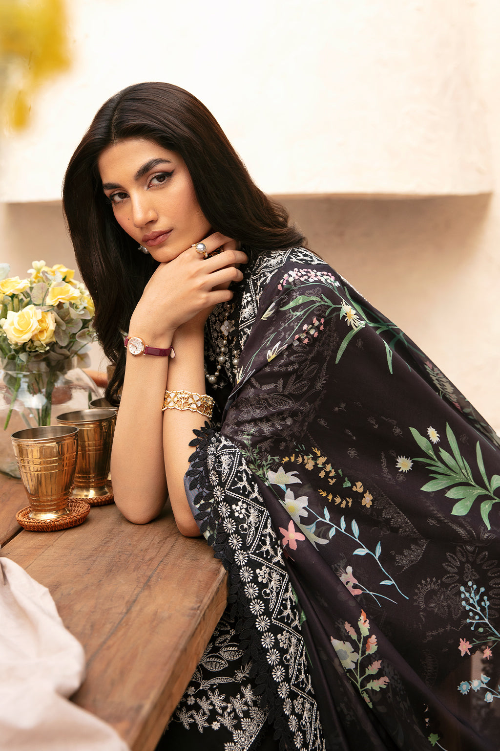 Afrozeh | Cascade Luxury Lawn 24 | Mila -  Afrozeh Luxury - Original Designer Dress - House of Maryam