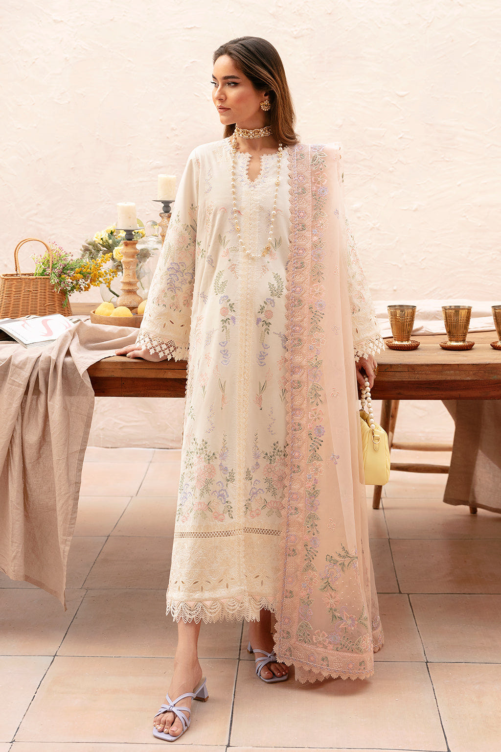 Afrozeh | Cascade Luxury Lawn 24 | Luna -  Afrozeh Luxury - Original Designer Dress - House of Maryam