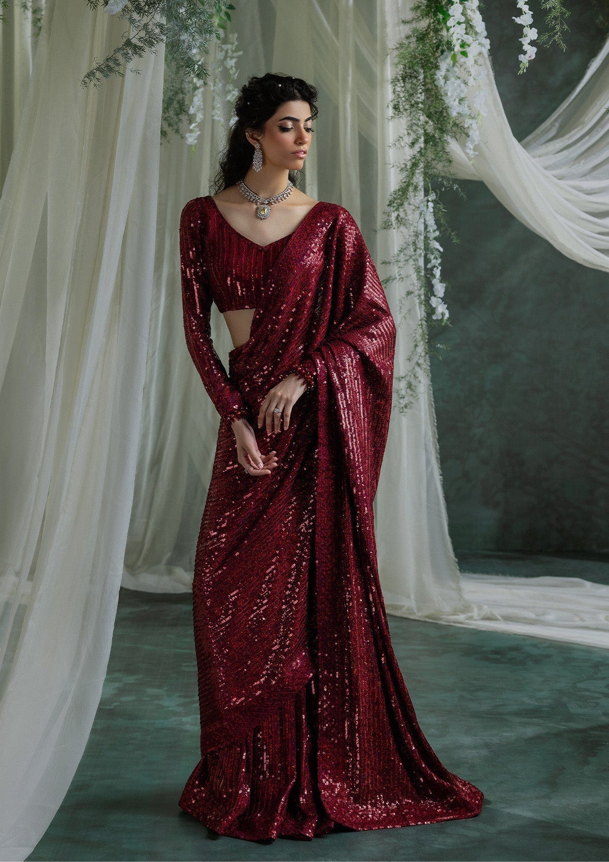 Aik Atelier | Sari Edit 2024 | SARI EDIT '24 VOL. 1 - LOOK 03 -  Aik Atelier Ladies Clothes - Original Designer Dress - House of Maryam