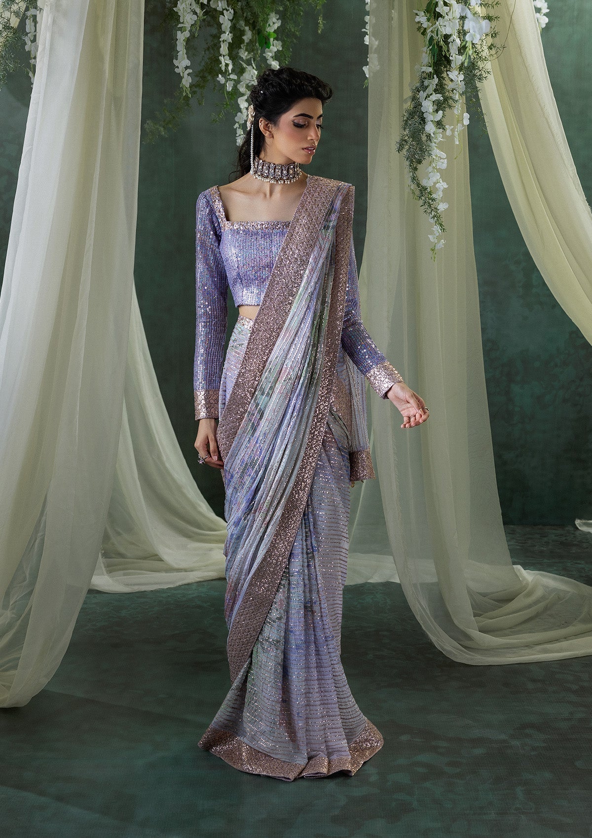 Aik Atelier | Sari Edit 2024 | SARI EDIT '24 VOL. 1 - LOOK 04 -  Aik Atelier Ladies Clothes - Original Designer Dress - House of Maryam