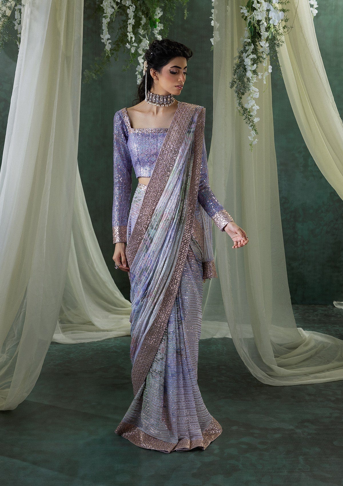 Aik Atelier | Sari Edit 2024 | SARI EDIT '24 VOL. 1 - LOOK 04 -  Aik Atelier Ladies Clothes - Original Designer Dress - House of Maryam