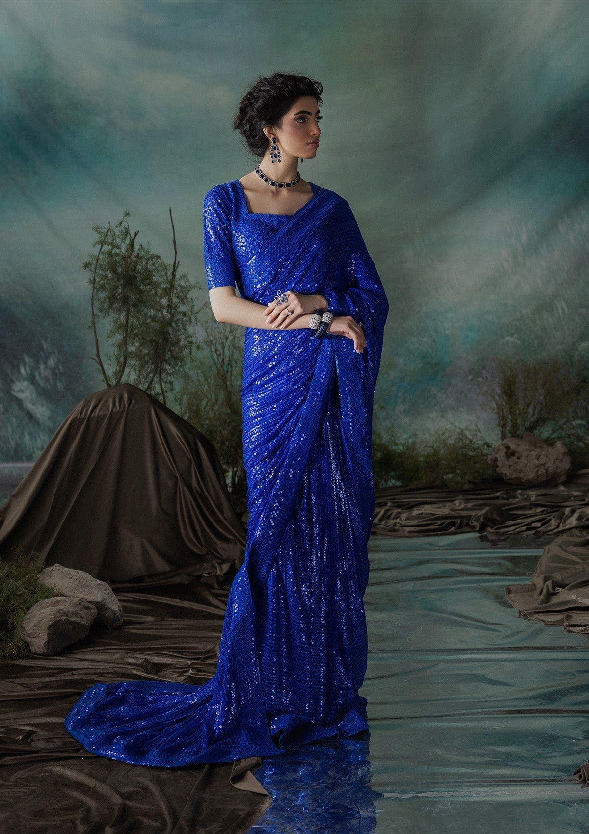Aik Atelier | Sari Edit 2024 | SARI EDIT '24 VOL. 1 - LOOK 05 -  Aik Atelier Ladies Clothes - Original Designer Dress - House of Maryam