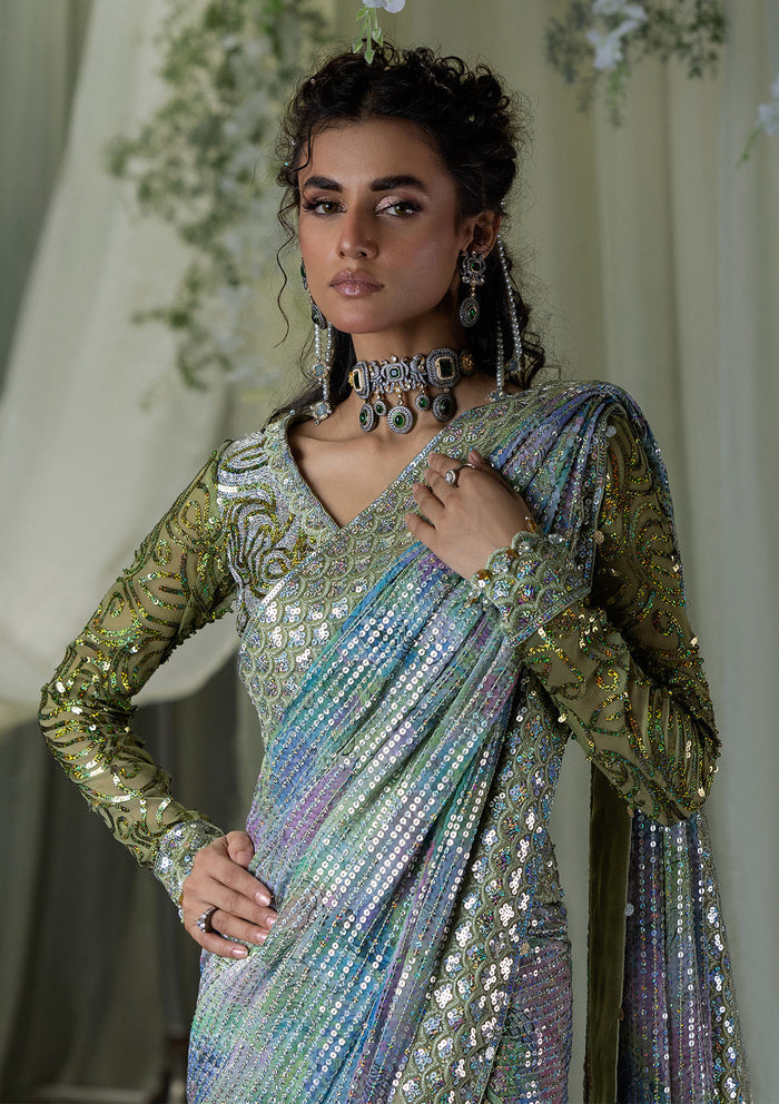 Aik Atelier | Sari Edit 2024 | SARI EDIT '24 VOL. 1 - LOOK 06 -  Aik Atelier Ladies Clothes - Original Designer Dress - House of Maryam