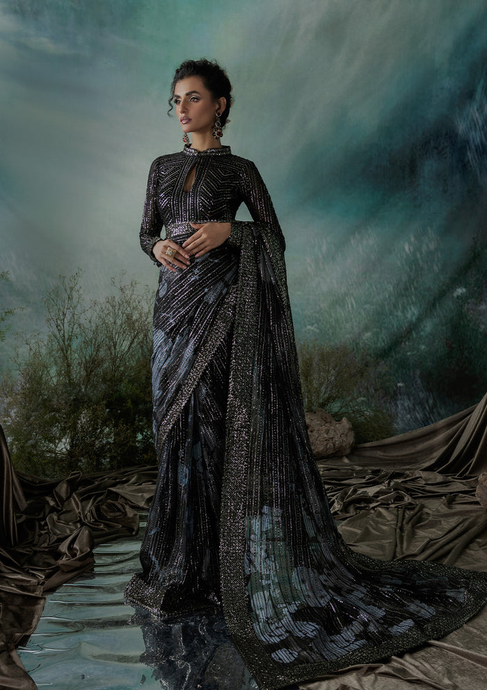 Aik Atelier | Sari Edit 2024 | SARI EDIT '24 VOL. 1 - LOOK 08 -  Aik Atelier Ladies Clothes - Original Designer Dress - House of Maryam