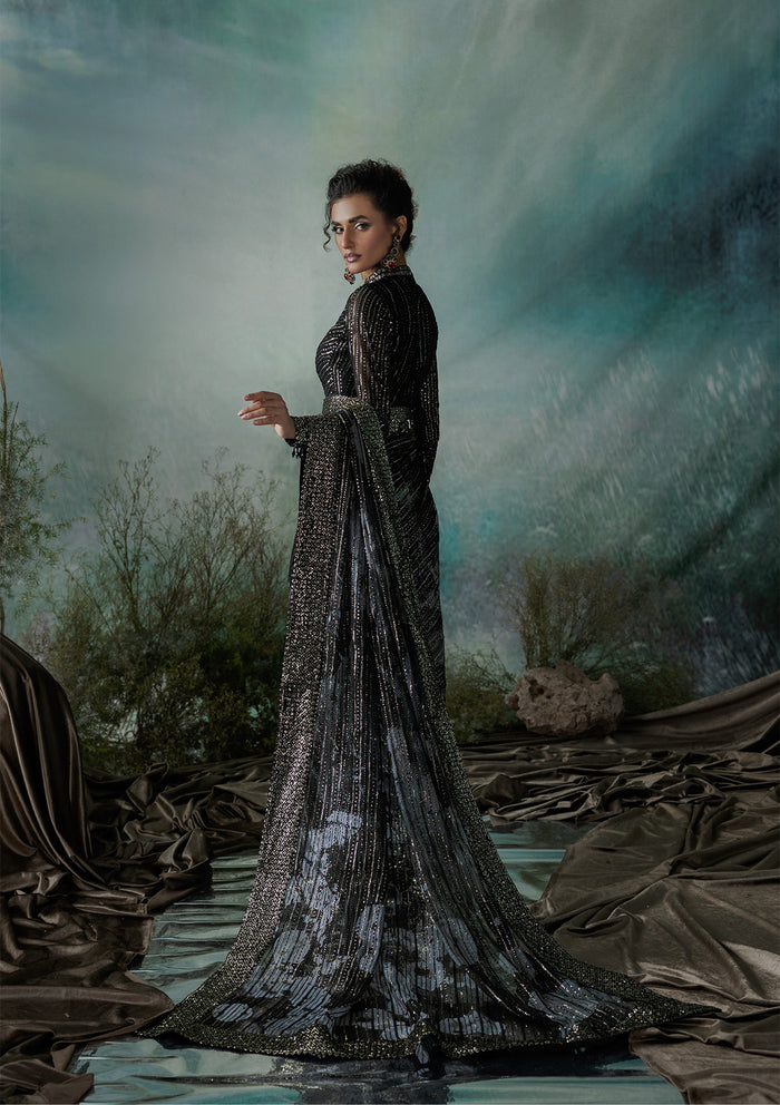 Aik Atelier | Sari Edit 2024 | SARI EDIT '24 VOL. 1 - LOOK 08 -  Aik Atelier Ladies Clothes - Original Designer Dress - House of Maryam