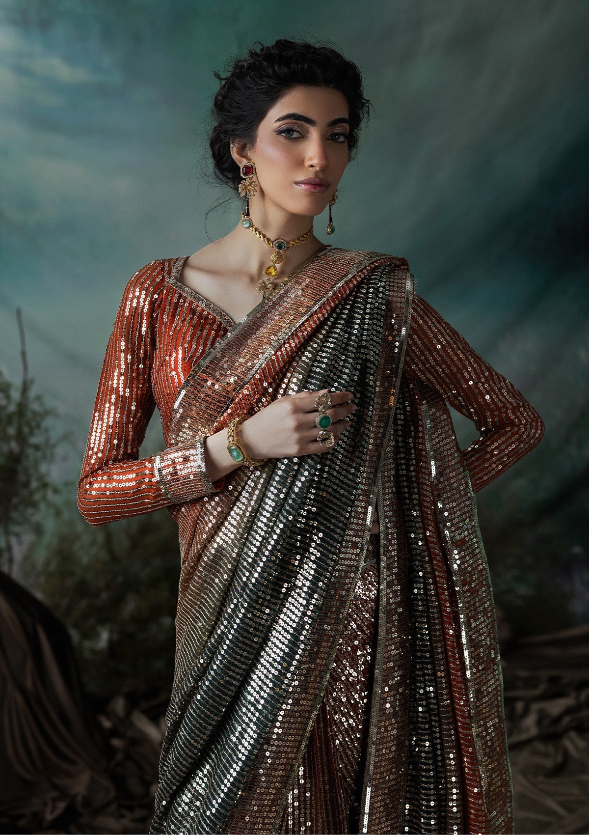 Aik Atelier | Sari Edit 2024 | SARI EDIT '24 VOL. 1 - LOOK 02 -  Aik Atelier Ladies Clothes - Original Designer Dress - House of Maryam