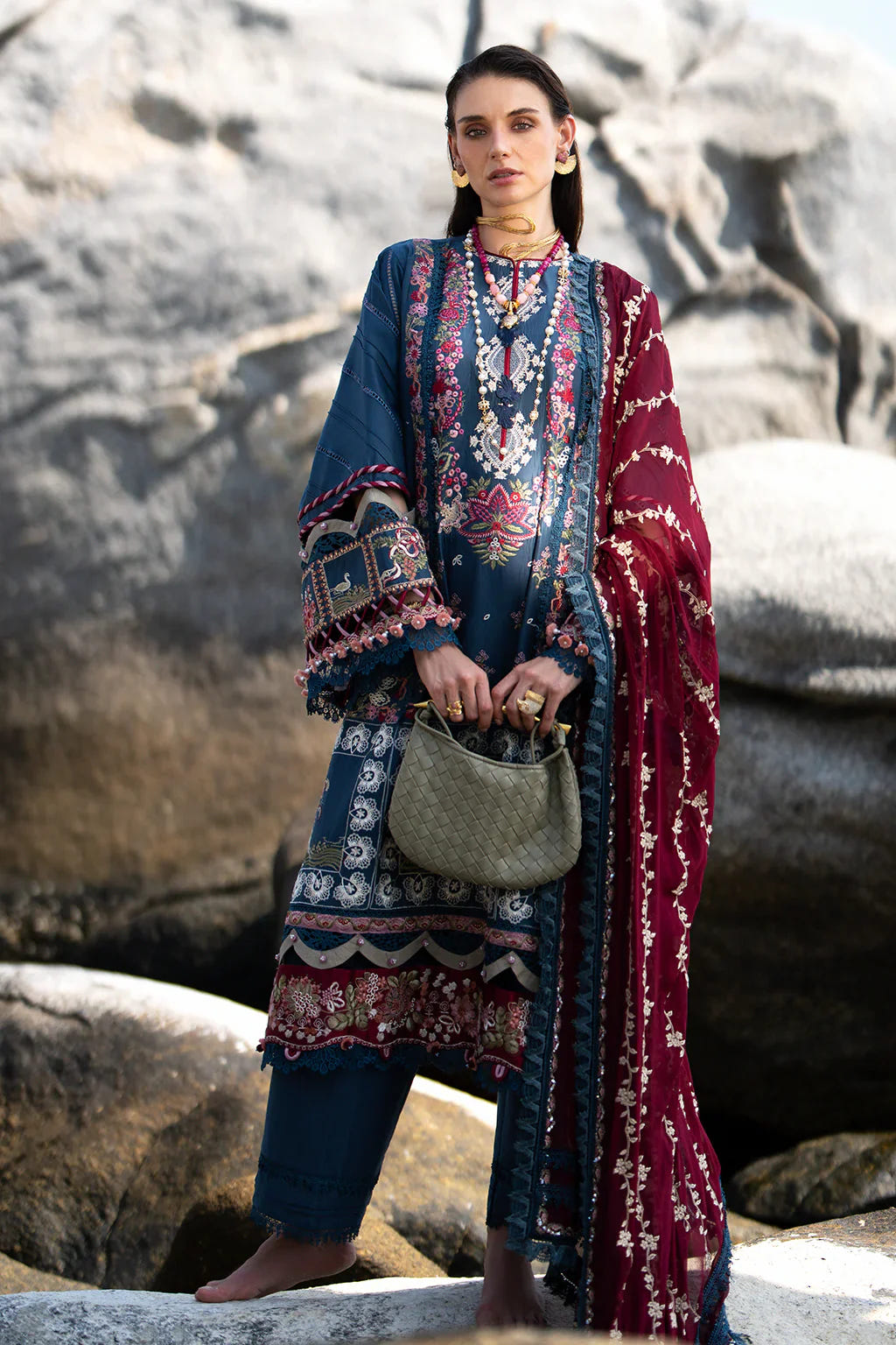 AJR Couture | Alif Signature Luxury Lawn 24 | Ayra -  AJR Couture Luxury - Original Designer Dress - House of Maryam
