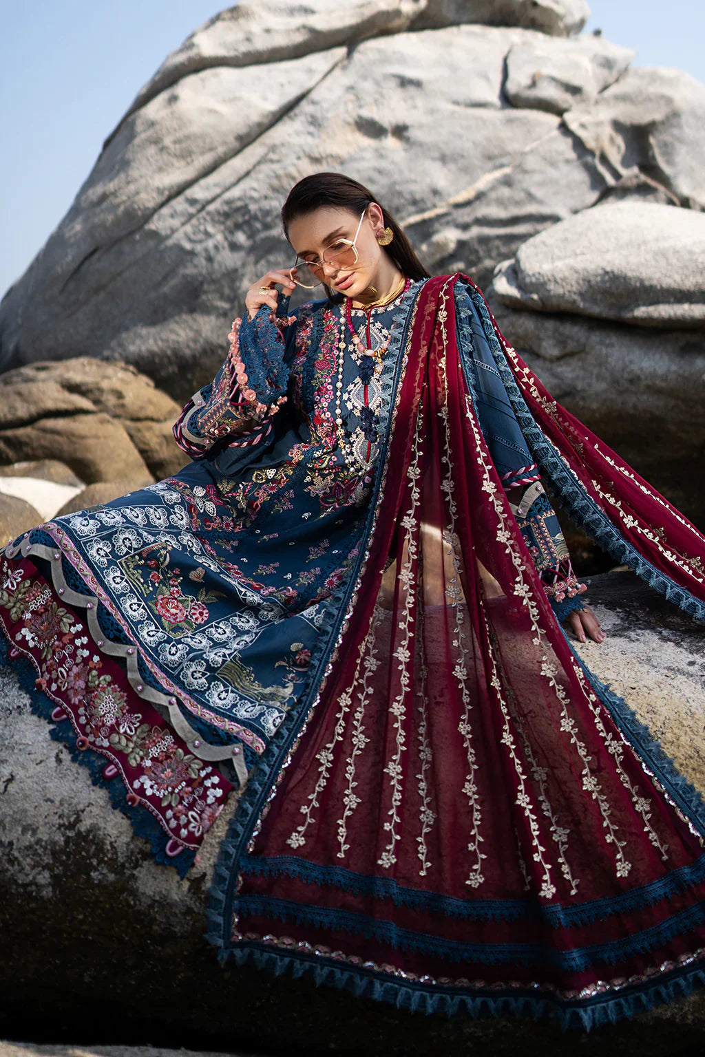 AJR Couture | Alif Signature Luxury Lawn 24 | Ayra by AJR Couture - House of Maryam