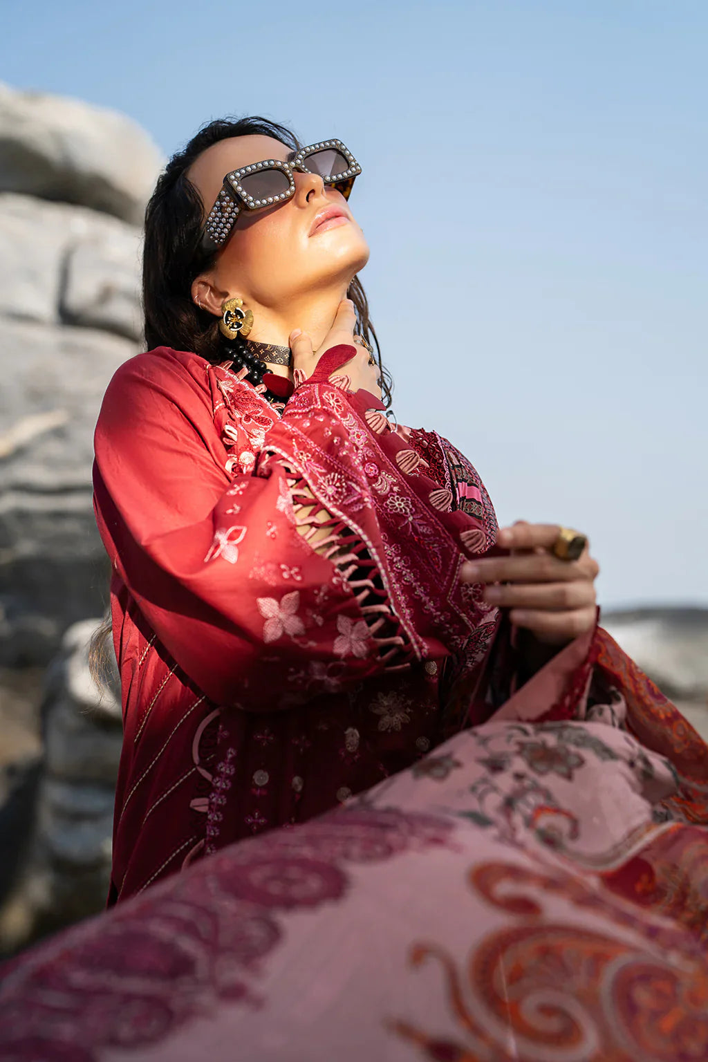 AJR Couture | Alif Signature Luxury Lawn 24 | Eleganza -  AJR Couture Luxury - Original Designer Dress - House of Maryam