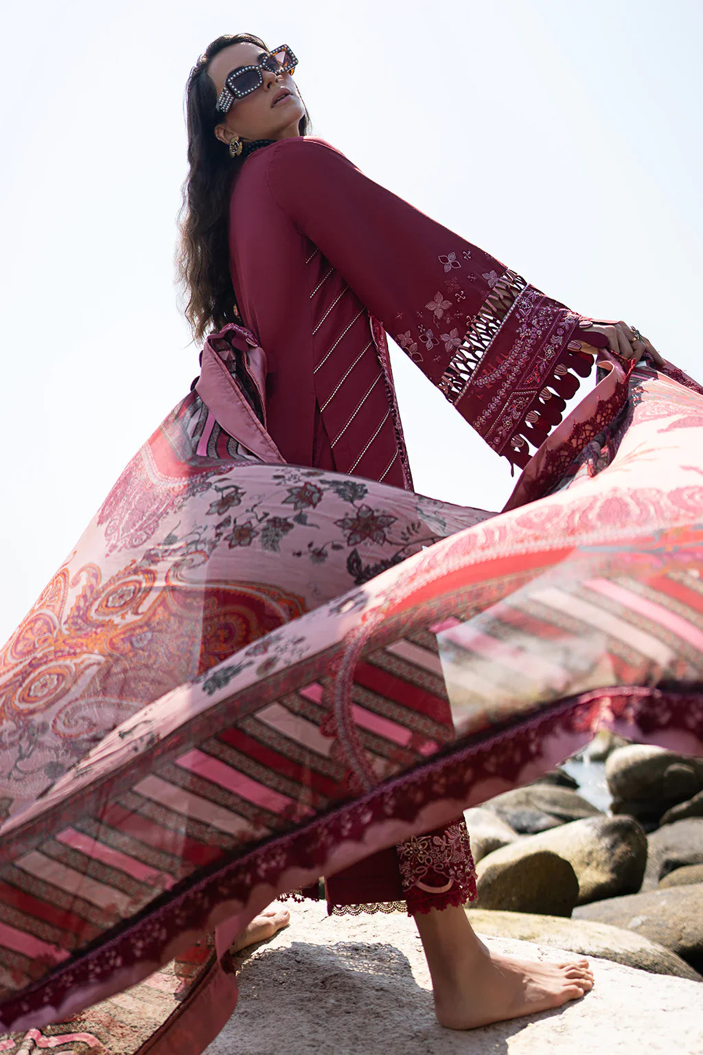 AJR Couture | Alif Signature Luxury Lawn 24 | Eleganza -  AJR Couture Luxury - Original Designer Dress - House of Maryam