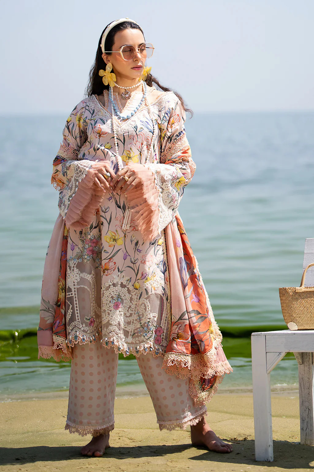 AJR Couture | Alif Signature Luxury Lawn 24 | Blooming -  AJR Couture Luxury - Original Designer Dress - House of Maryam