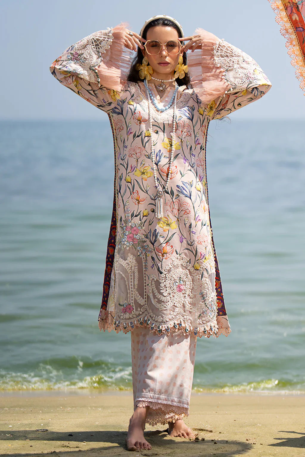 AJR Couture | Alif Signature Luxury Lawn 24 | Blooming -  AJR Couture Luxury - Original Designer Dress - House of Maryam