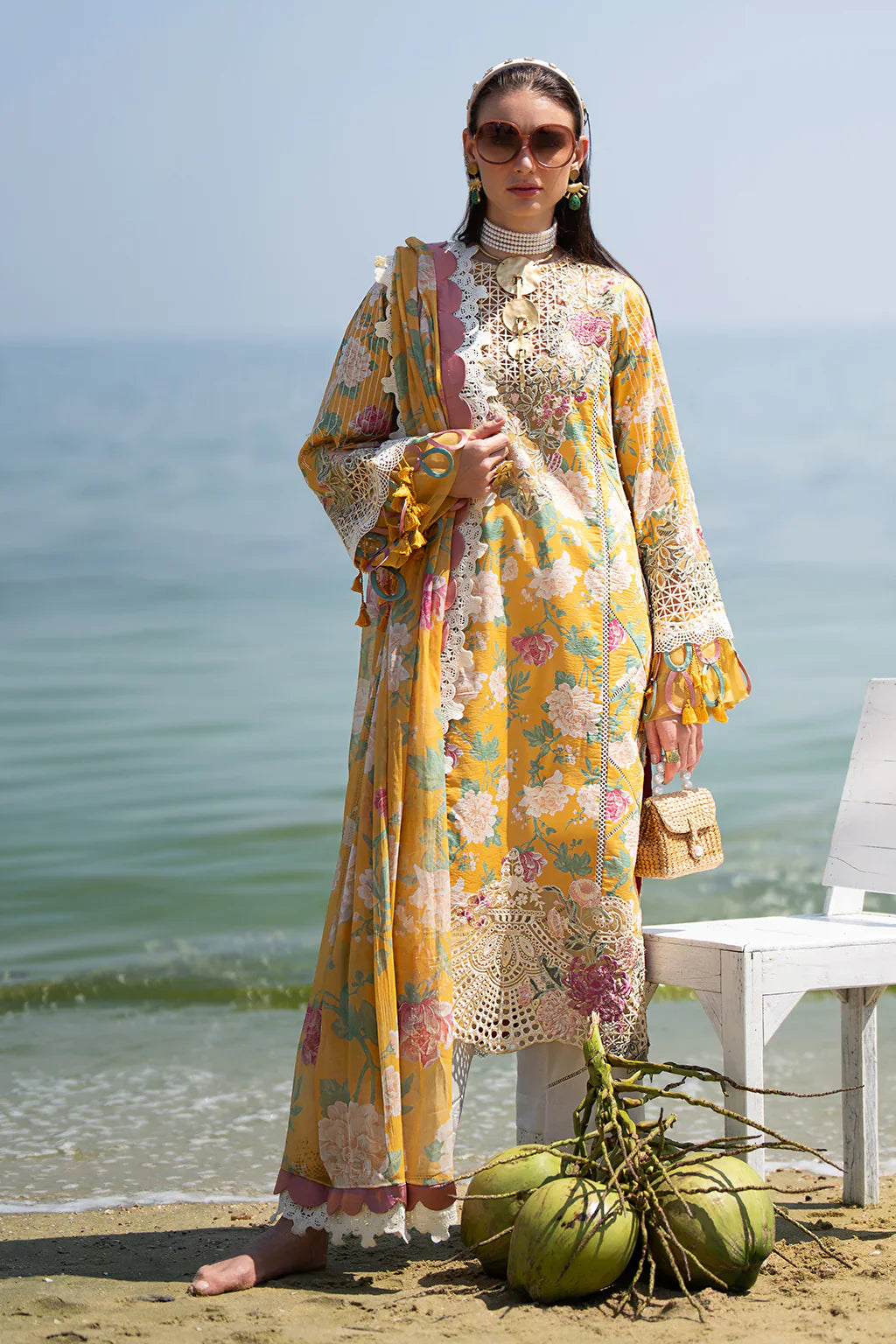 AJR Couture | Alif Signature Luxury Lawn 24 | Sunlit -  AJR Couture Luxury - Original Designer Dress - House of Maryam