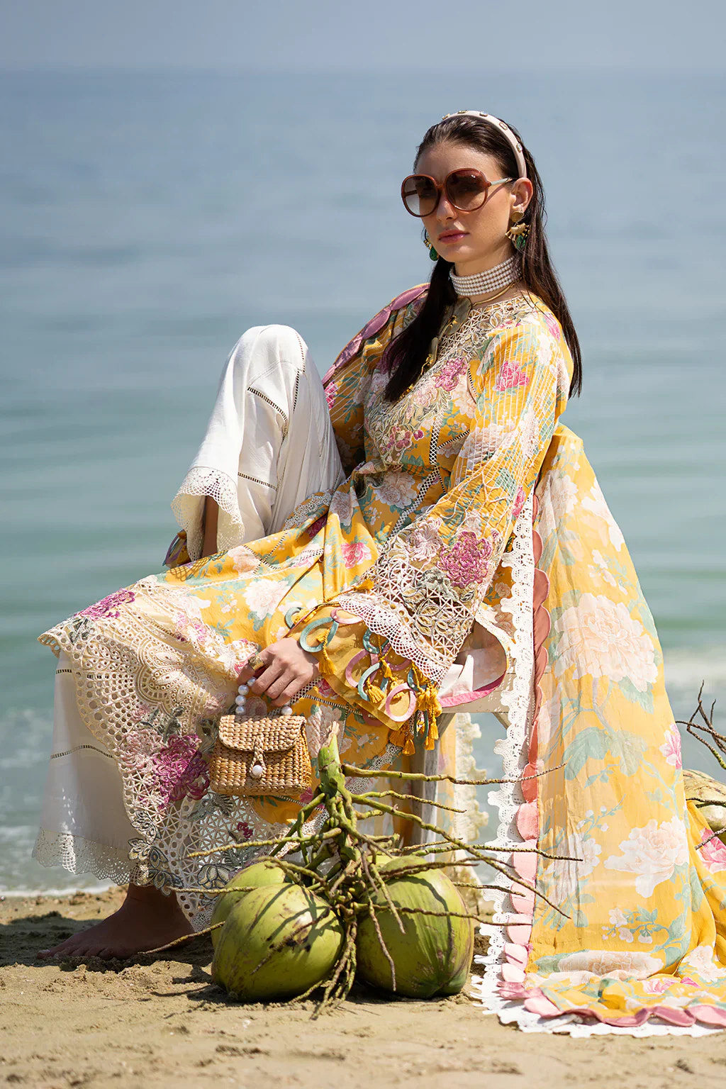 AJR Couture | Alif Signature Luxury Lawn 24 | Sunlit -  AJR Couture Luxury - Original Designer Dress - House of Maryam