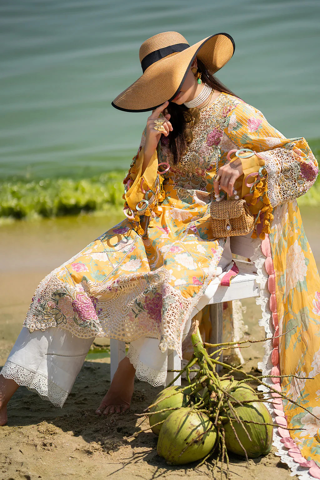 AJR Couture | Alif Signature Luxury Lawn 24 | Sunlit -  AJR Couture Luxury - Original Designer Dress - House of Maryam