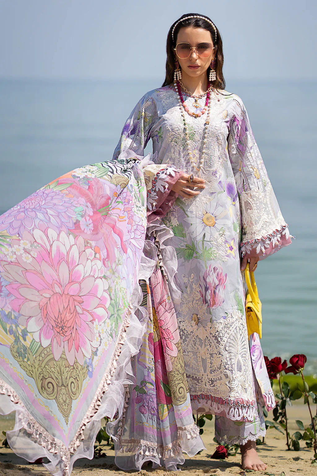 AJR Couture | Alif Signature Luxury Lawn 24 | Lyra by AJR Couture - House of Maryam