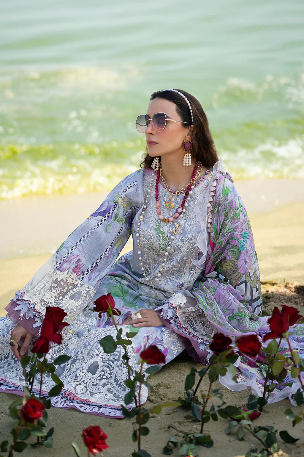 AJR Couture | Alif Signature Luxury Lawn 24 | Lyra by AJR Couture - House of Maryam