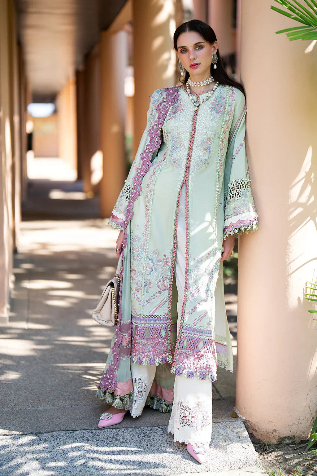 AJR Couture | Alif Signature Luxury Lawn 24 | Aura by AJR Couture - House of Maryam