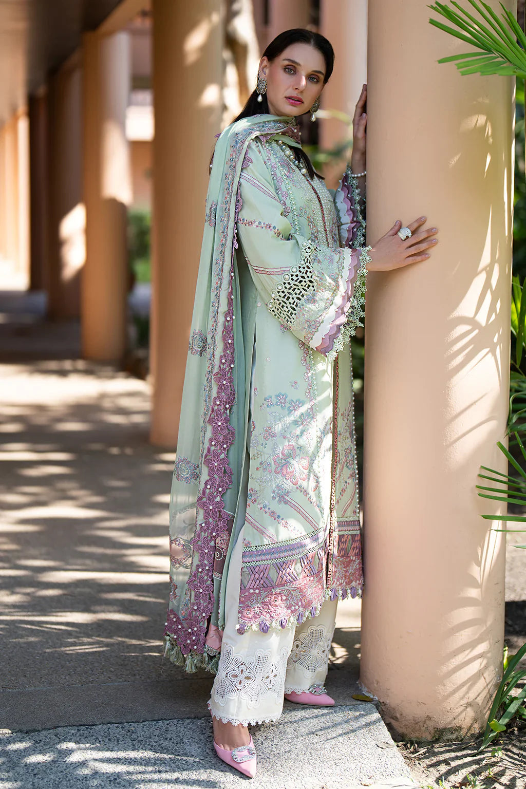 AJR Couture | Alif Signature Luxury Lawn 24 | Aura by AJR Couture - House of Maryam