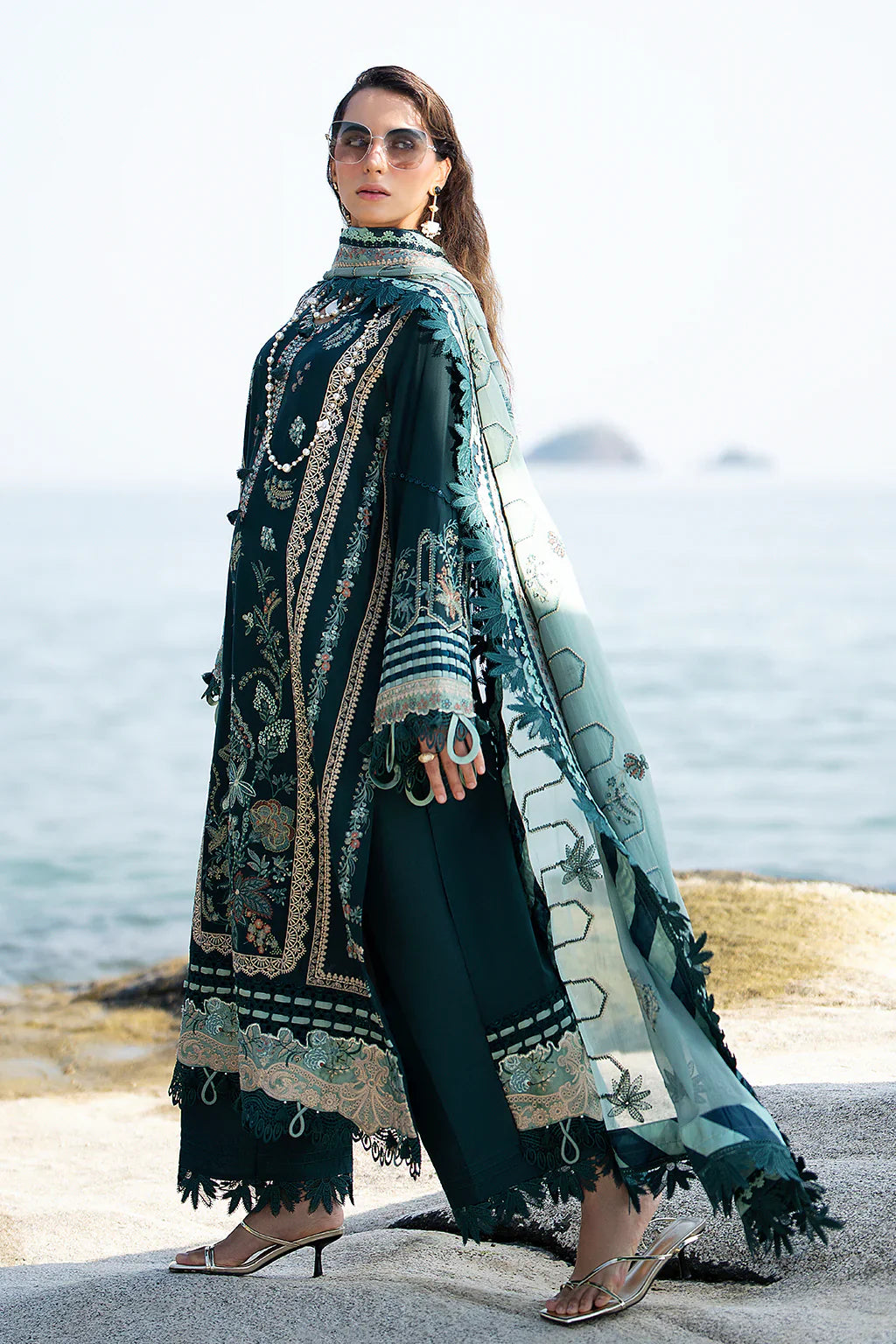 AJR Couture | Alif Signature Luxury Lawn 24 | Celia by AJR Couture - House of Maryam