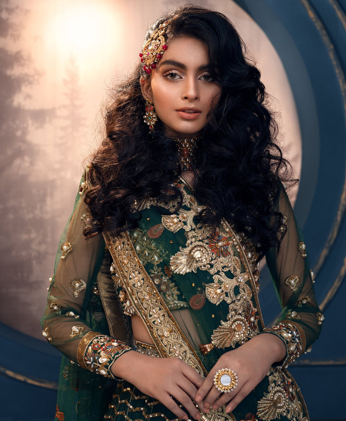 Akbar Aslam Cygnus net bridal lehenga choli, photo 4