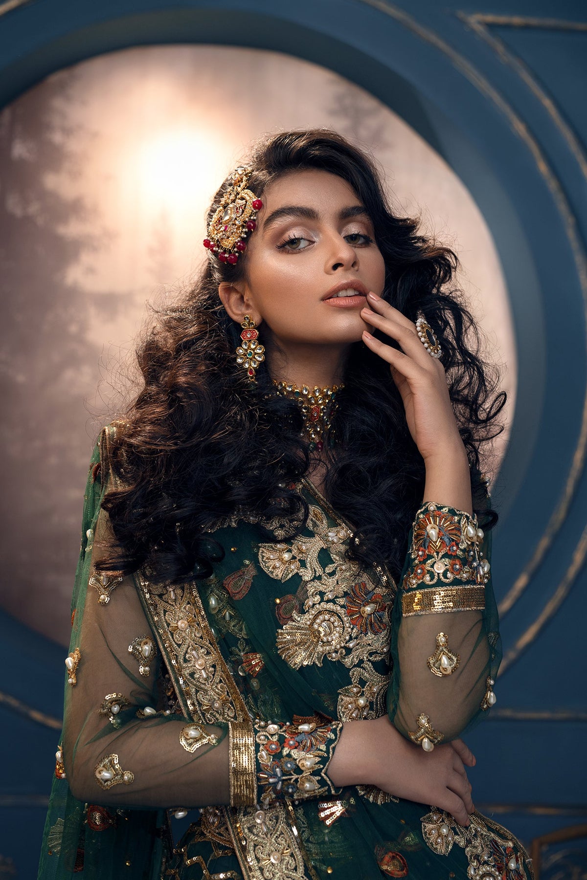 Akbar Aslam Cygnus net bridal lehenga choli, photo 5