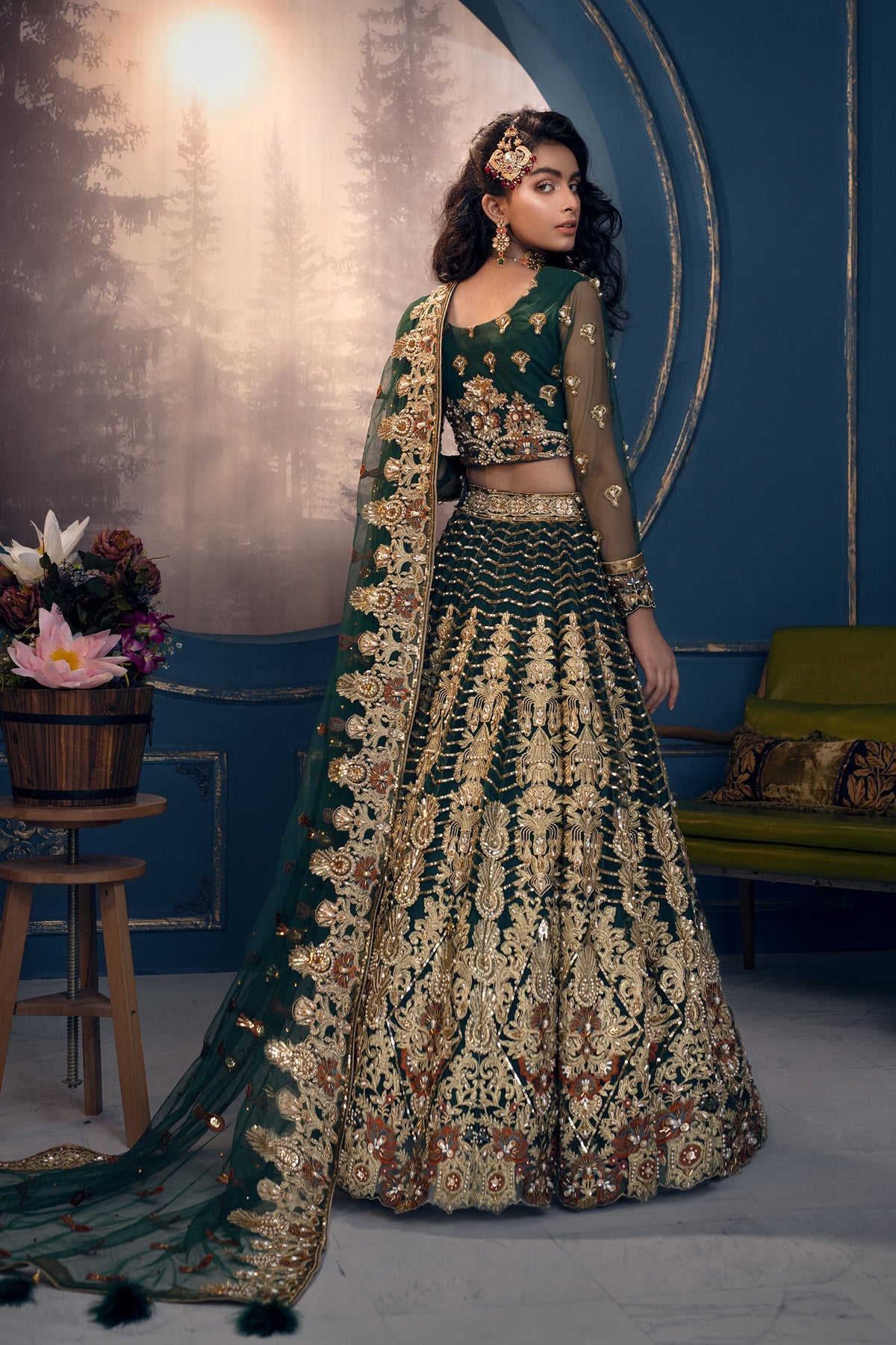 Akbar Aslam Cygnus net bridal lehenga choli, photo 3