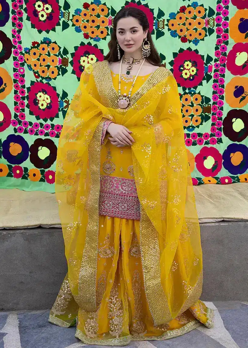 Ali Xesshan | Bhaag Lagay Rain | BUTTERCUP LP-003 by Designer Ali Xeeshan - House of Maryam - Pakistani Designer Ethnic Wear in {{ shop.shopifyCountryName }}