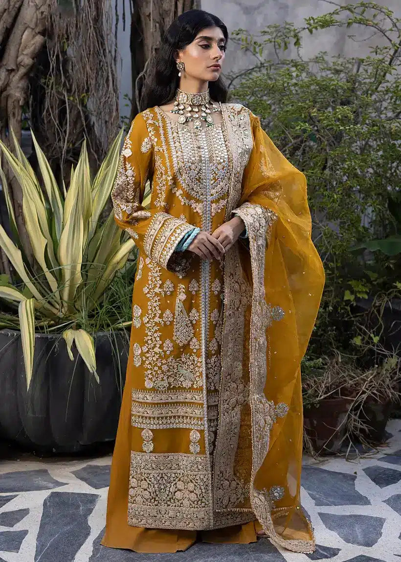 Ali Xesshan | Bhaag Lagay Rain | AMBER LP-015 by Designer Ali Xeeshan - House of Maryam - Pakistani Designer Ethnic Wear in {{ shop.shopifyCountryName }}