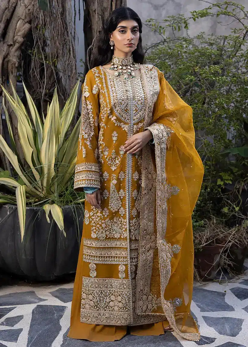 Ali Xesshan | Bhaag Lagay Rain | AMBER LP-015 by Designer Ali Xeeshan - House of Maryam - Pakistani Designer Ethnic Wear in {{ shop.shopifyCountryName }}