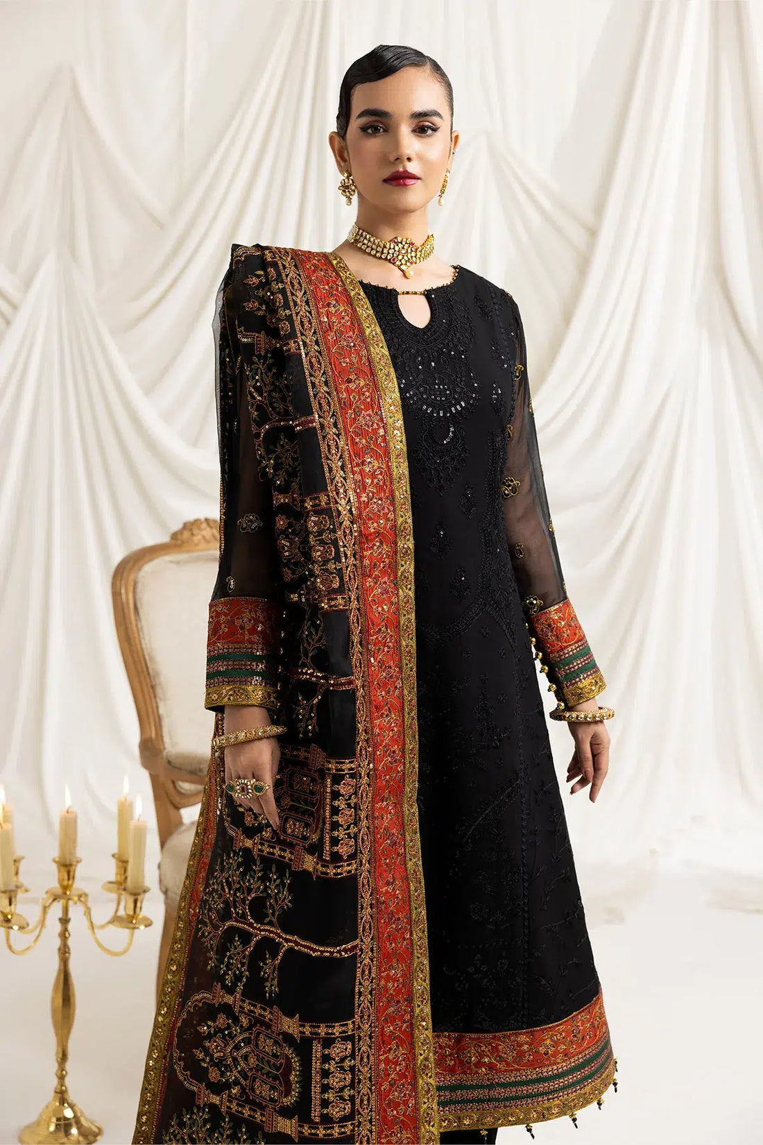 Alizeh | Formals Collection | Mehlika B (BLACK) by Designer Alizeh - House of Maryam - Pakistani Designer Ethnic Wear in {{ shop.shopifyCountryName }}