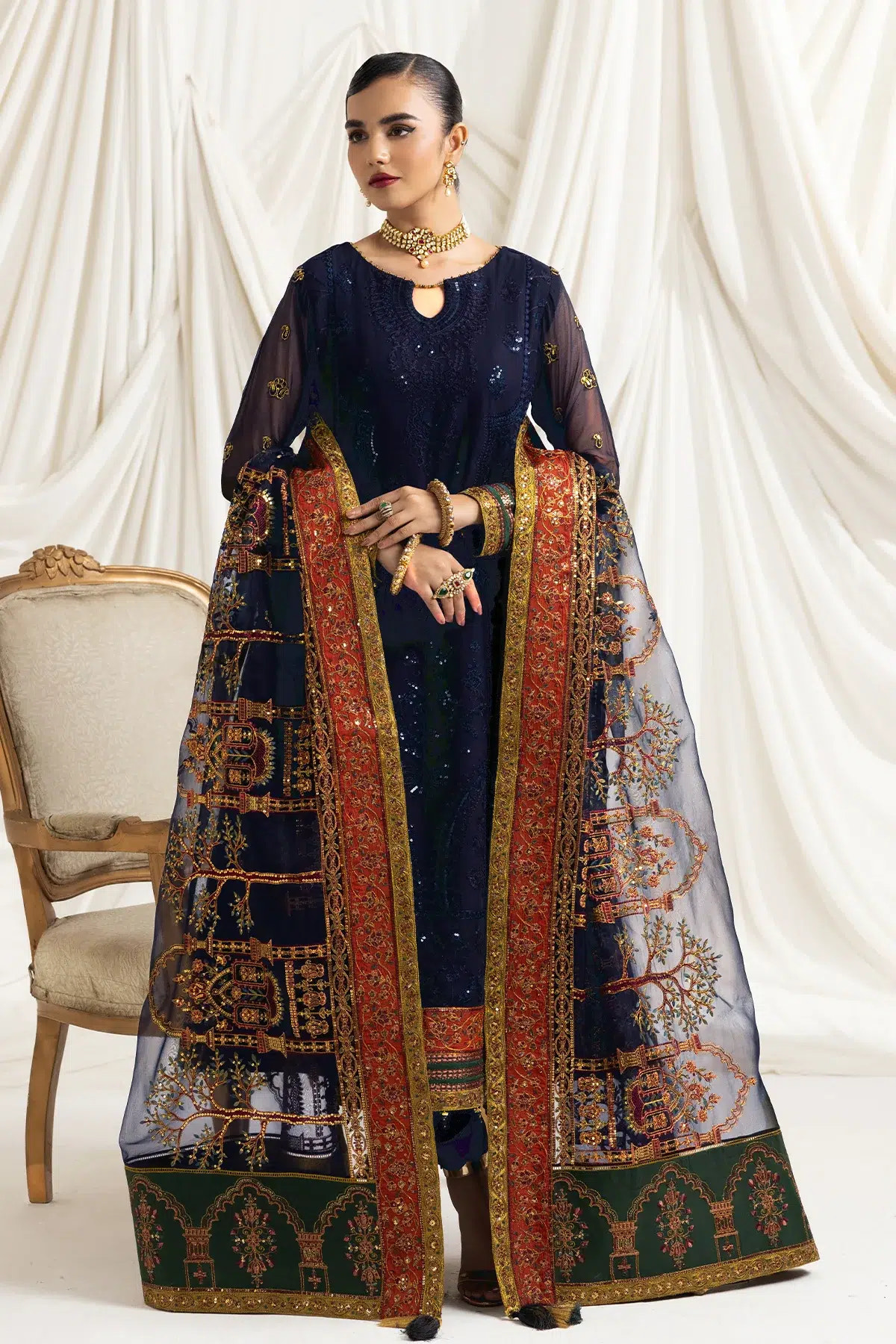 Alizeh | Formals Collection | Mehlika C (BLUE) -  Alizeh Formal - Original Designer Dress - House of Maryam